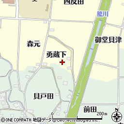 愛知県豊田市加納町勇蔵下周辺の地図