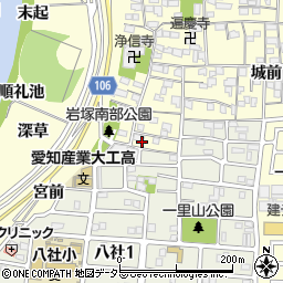 愛知県名古屋市中村区岩塚町郷中35周辺の地図