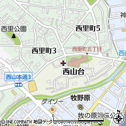 愛知県名古屋市名東区西山台206周辺の地図
