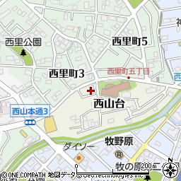 愛知県名古屋市名東区西山台207周辺の地図