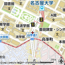 愛知県名古屋市千種区山手通周辺の地図