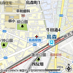 愛知県名古屋市中村区烏森町1丁目99周辺の地図