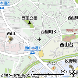 愛知県名古屋市名東区西里町3丁目16周辺の地図