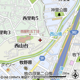 愛知県名古屋市名東区西山台713周辺の地図