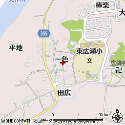 愛知県豊田市東広瀬町一色周辺の地図