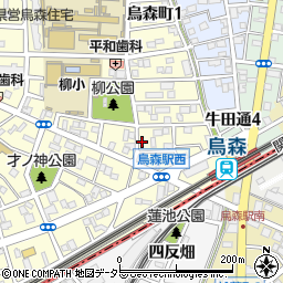 愛知県名古屋市中村区烏森町1丁目103周辺の地図