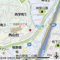 愛知県名古屋市名東区西山台714周辺の地図