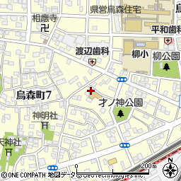 愛知県名古屋市中村区烏森町8丁目935周辺の地図