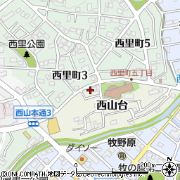 愛知県名古屋市名東区西山台203周辺の地図