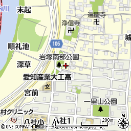 愛知県名古屋市中村区岩塚町郷中34周辺の地図