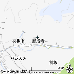 愛知県豊田市小峯町願成寺周辺の地図