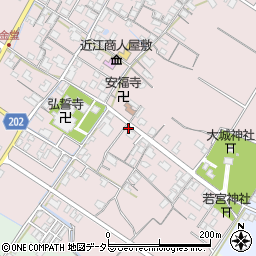 滋賀県東近江市五個荘金堂町512周辺の地図