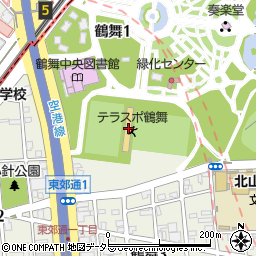 名古屋市役所　緑政土木局鶴舞公園多目的グラウンドテラスポ鶴舞周辺の地図
