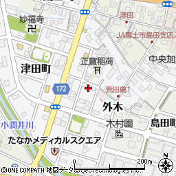 静岡県富士市津田町159周辺の地図