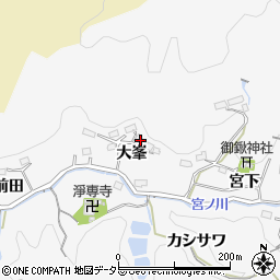 愛知県豊田市小峯町大峯周辺の地図