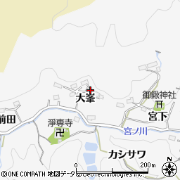 愛知県豊田市小峯町（大峯）周辺の地図