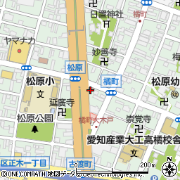 名古屋橘郵便局 ＡＴＭ周辺の地図