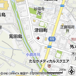 静岡県富士市津田町周辺の地図