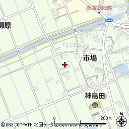 愛知県津島市中一色町市場71-4周辺の地図