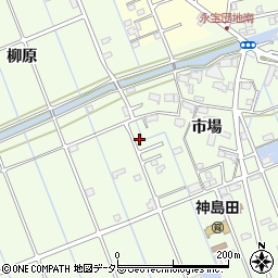 愛知県津島市中一色町市場72周辺の地図