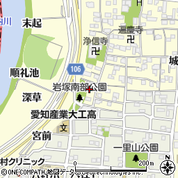 愛知県名古屋市中村区岩塚町郷中30周辺の地図