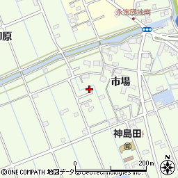 愛知県津島市中一色町市場71-5周辺の地図