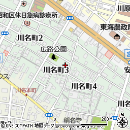 愛知県名古屋市昭和区川名町周辺の地図
