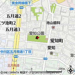 愛知公園周辺の地図
