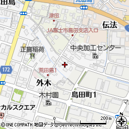 静岡県富士市荒田島周辺の地図