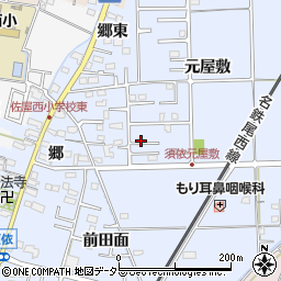 愛知県愛西市須依町周辺の地図