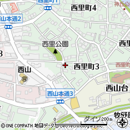 愛知県名古屋市名東区西里町3丁目21周辺の地図