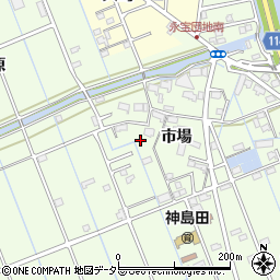 愛知県津島市中一色町市場79-6周辺の地図