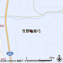 兵庫県朝来市生野町真弓周辺の地図
