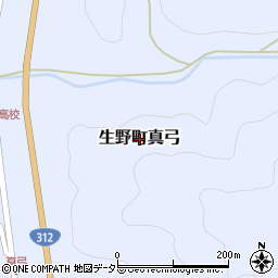 兵庫県朝来市生野町真弓周辺の地図
