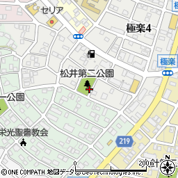 松井第二公園トイレ周辺の地図
