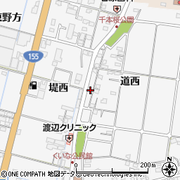 愛知県愛西市佐屋町道西171周辺の地図