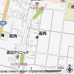 愛知県愛西市佐屋町道西140-3周辺の地図