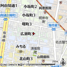 静岡銀行名古屋支店広瀬寮周辺の地図