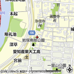 愛知県名古屋市中村区岩塚町郷中27周辺の地図
