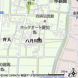 愛知県津島市白浜町（八升川田）周辺の地図