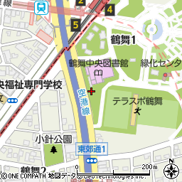 鶴舞中央図書館専用駐車場周辺の地図