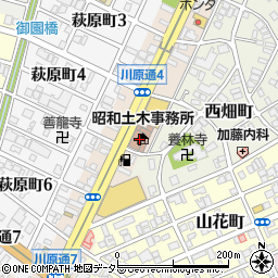 名古屋市役所　緑政土木局昭和土木事務所周辺の地図