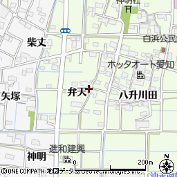 愛知県津島市白浜町弁天周辺の地図