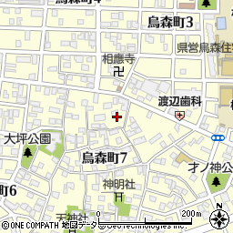 愛知県名古屋市中村区烏森町周辺の地図