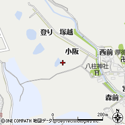愛知県豊田市本徳町小阪周辺の地図
