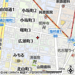 愛知県名古屋市昭和区曙町3丁目14周辺の地図