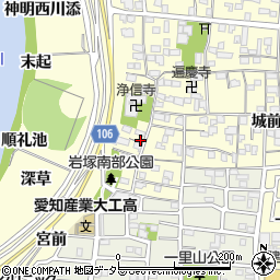 愛知県名古屋市中村区岩塚町郷中24周辺の地図
