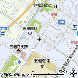 滋賀県東近江市五個荘小幡町653周辺の地図