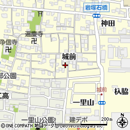 愛知県名古屋市中村区岩塚町城前周辺の地図