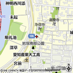 愛知県名古屋市中村区岩塚町郷中26周辺の地図